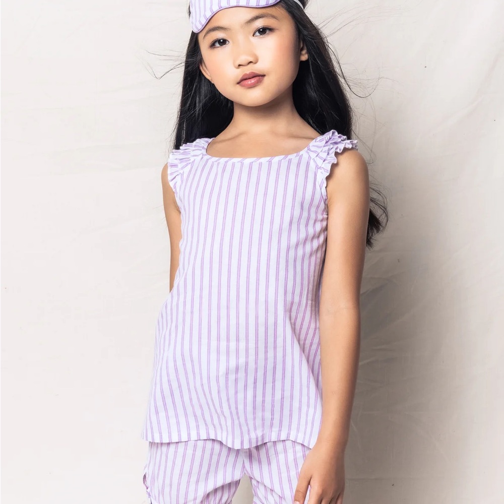 Petite Plume kids striped lavender pajama set size 10yr